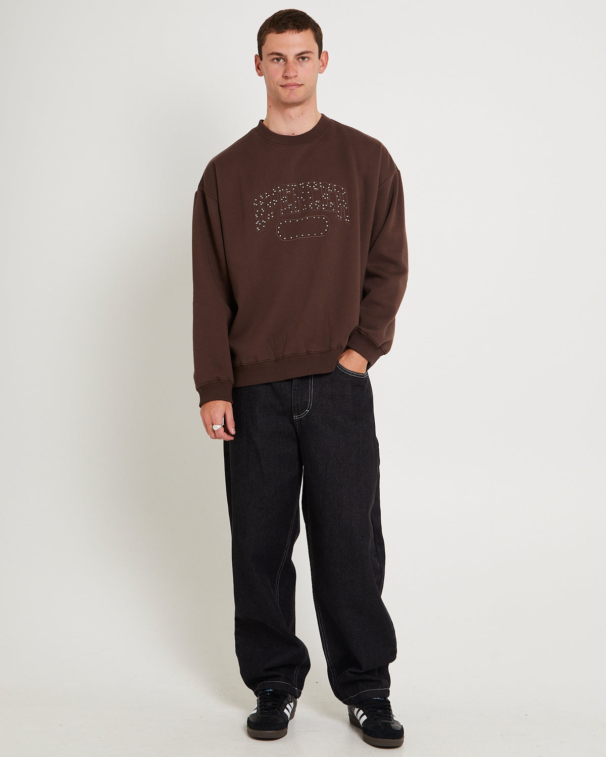 Broadway Crew Jumper BROWN