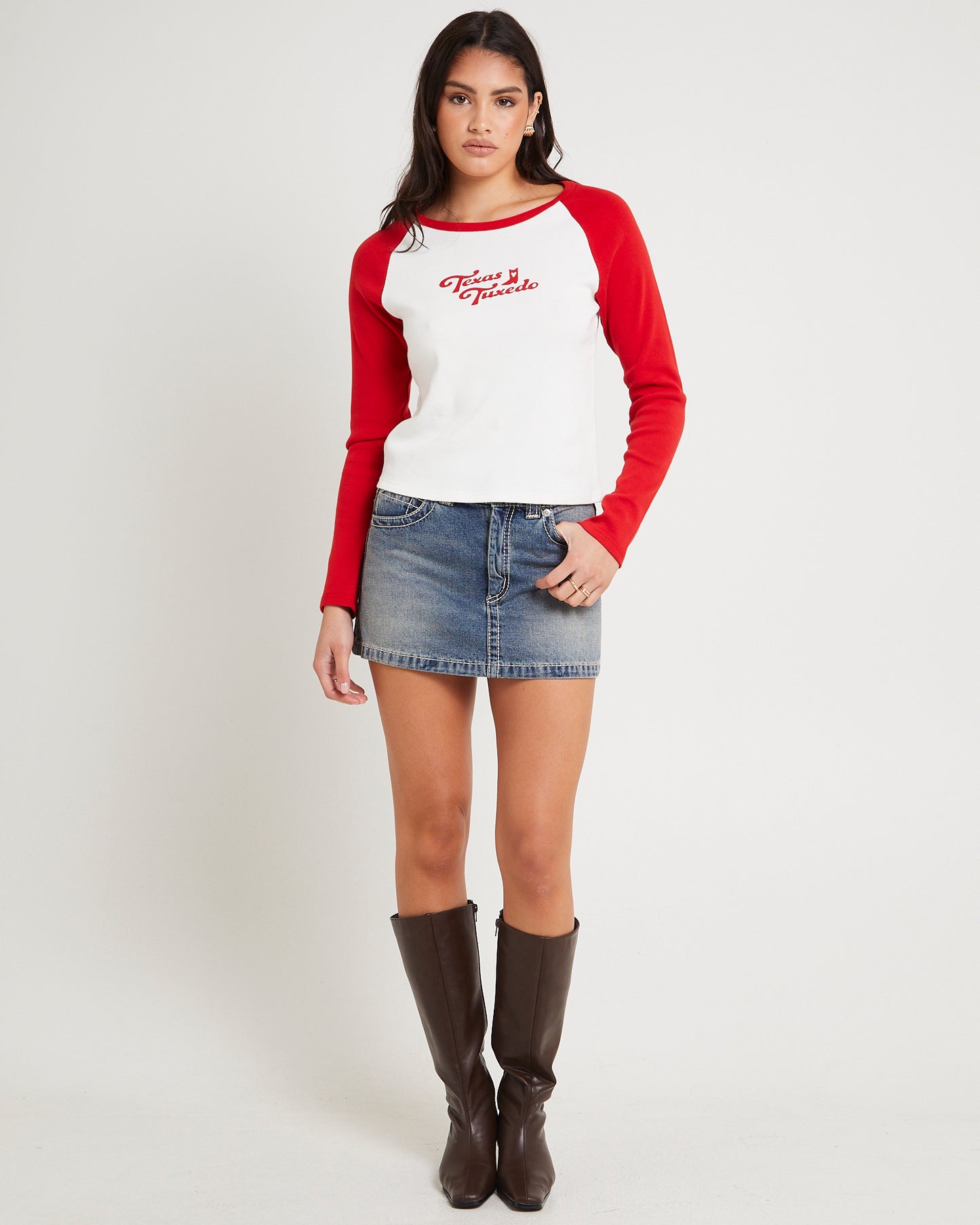 90's Rib Raglan Long Sleeve Shirt