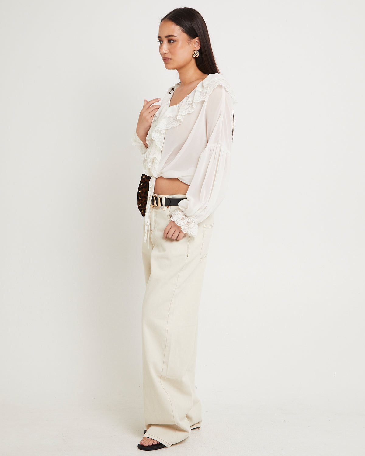 Boho Long Sleeve Blouse IVORY