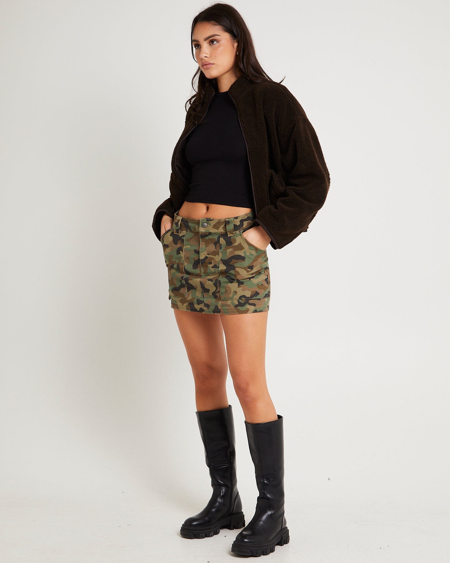 Hidden Low Rise Workwear Skirt