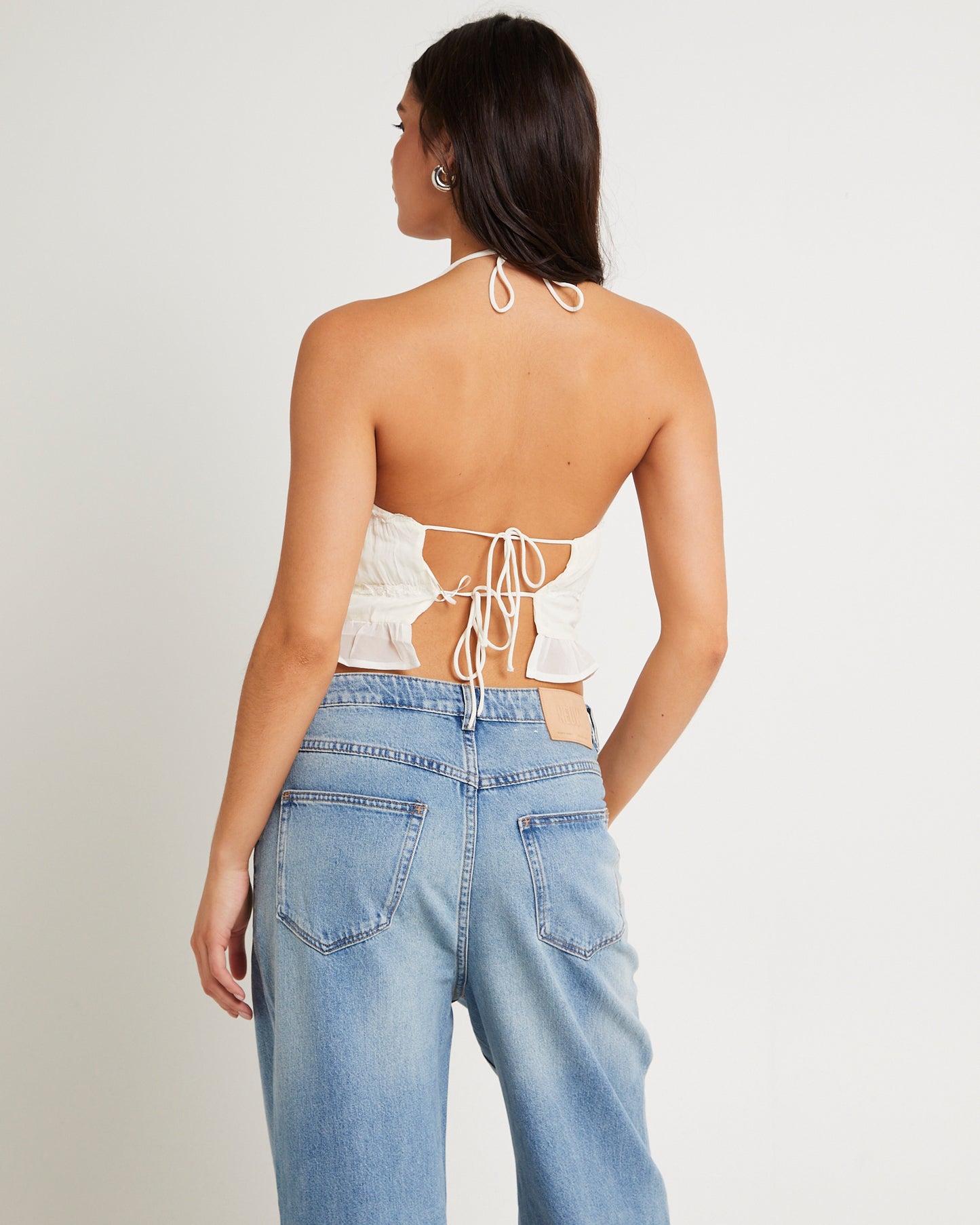 Alda Shirred Backless Top