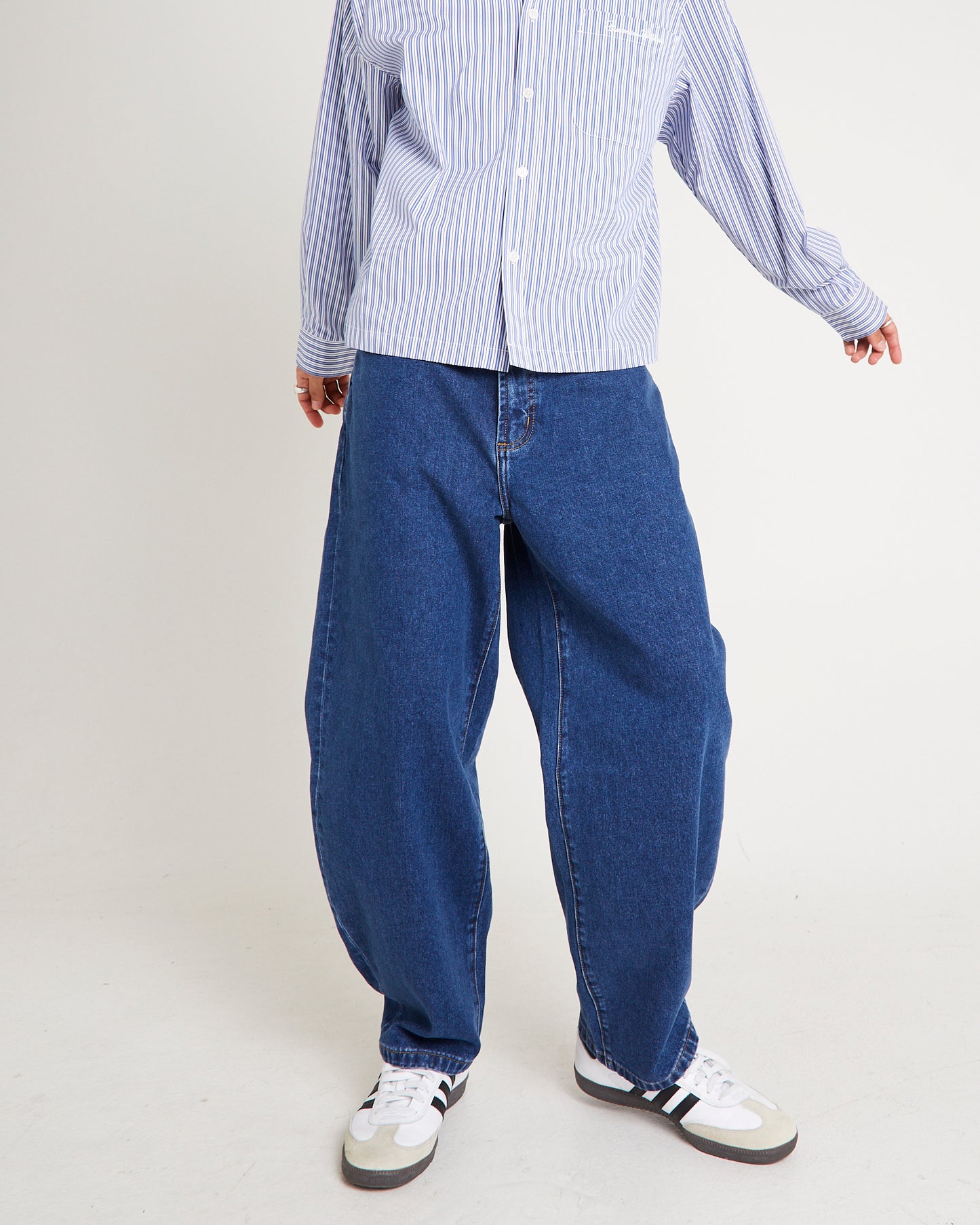 Ezy Barrel Denim Jeans Forever Blue
