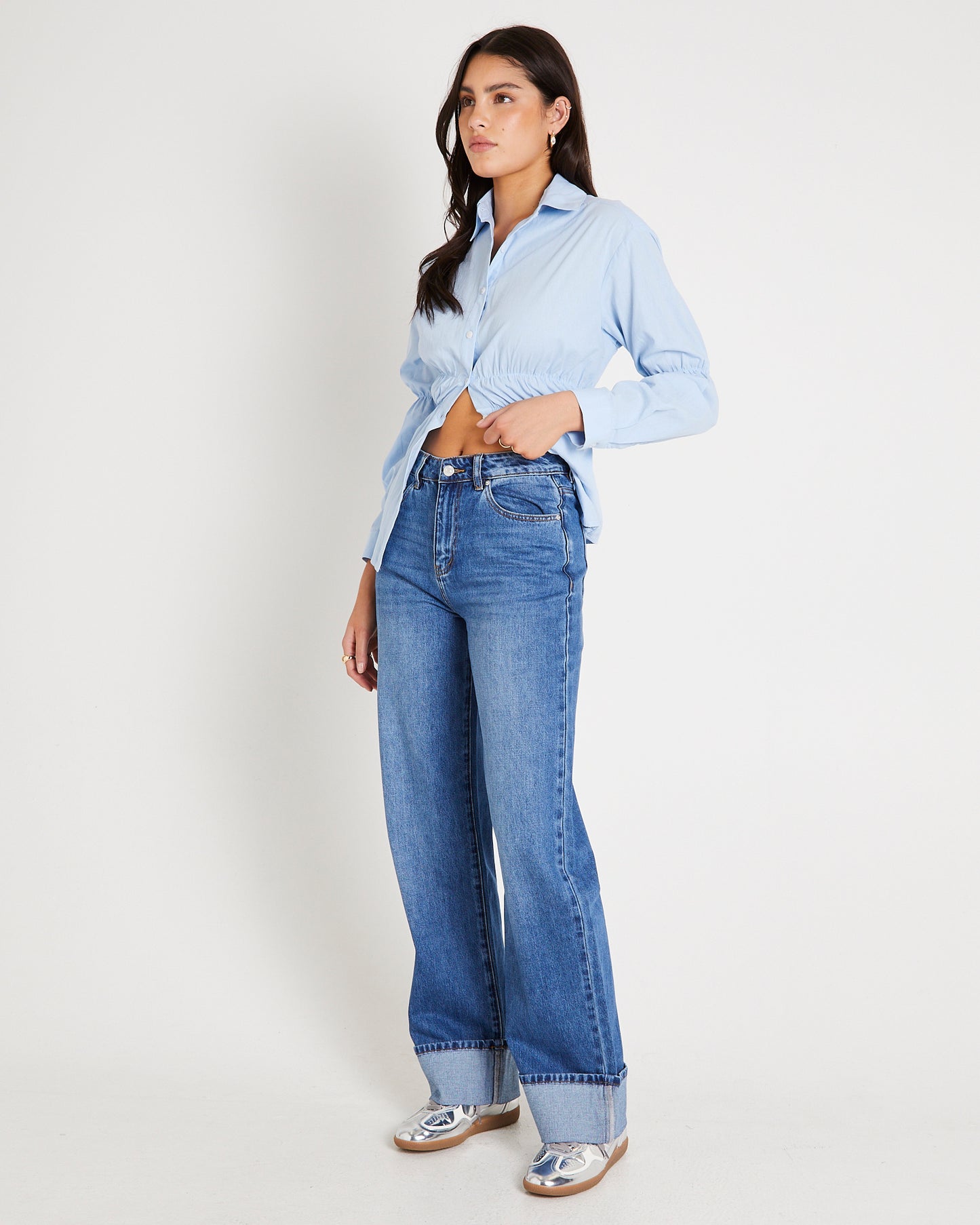 Demi Fold Hem Denim Jeans