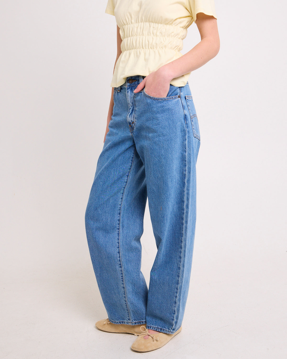 Levis Baggy Dad Denim Jeans OWN IT STONE