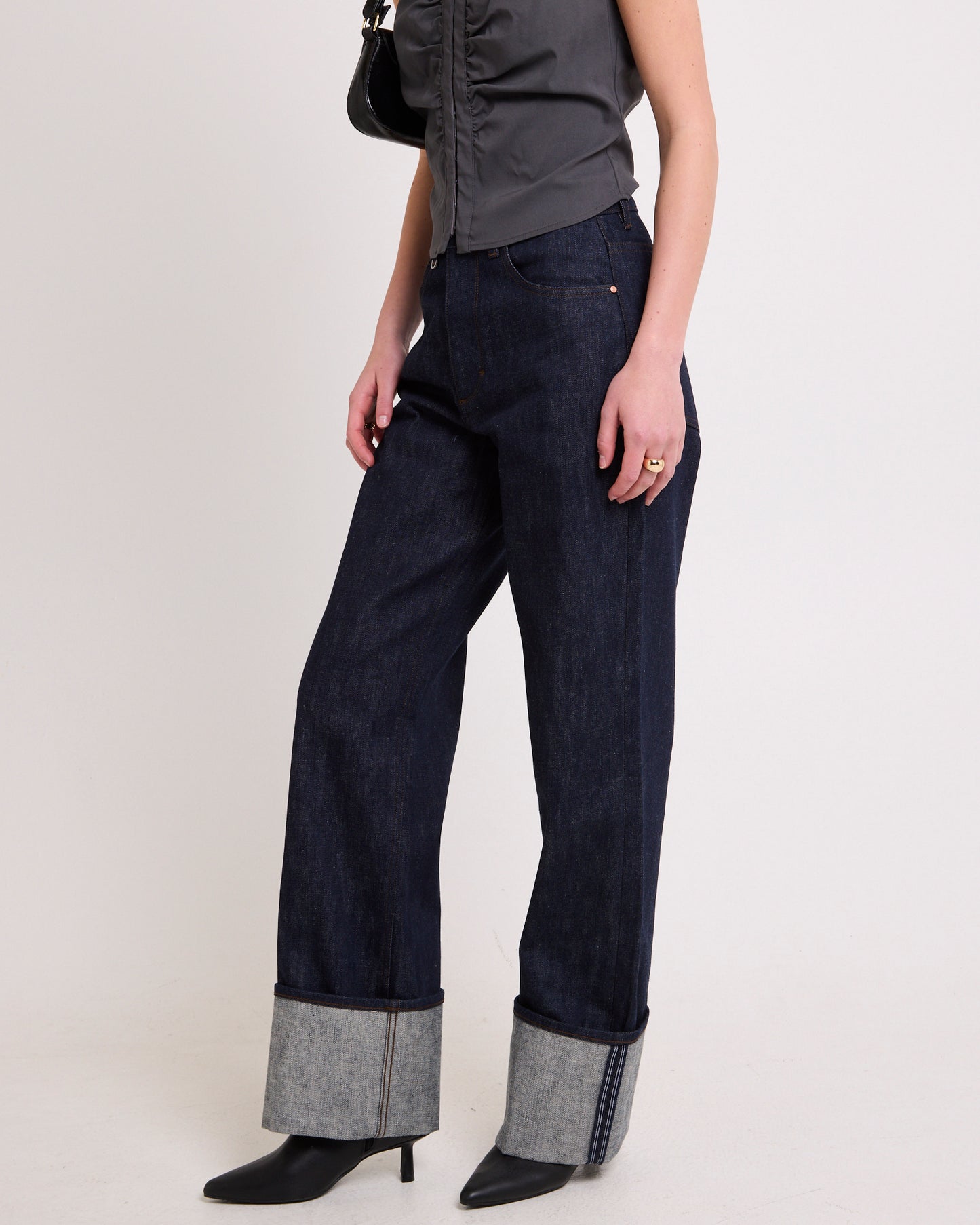 Coco Relaxed Denim Jeans Turn Up