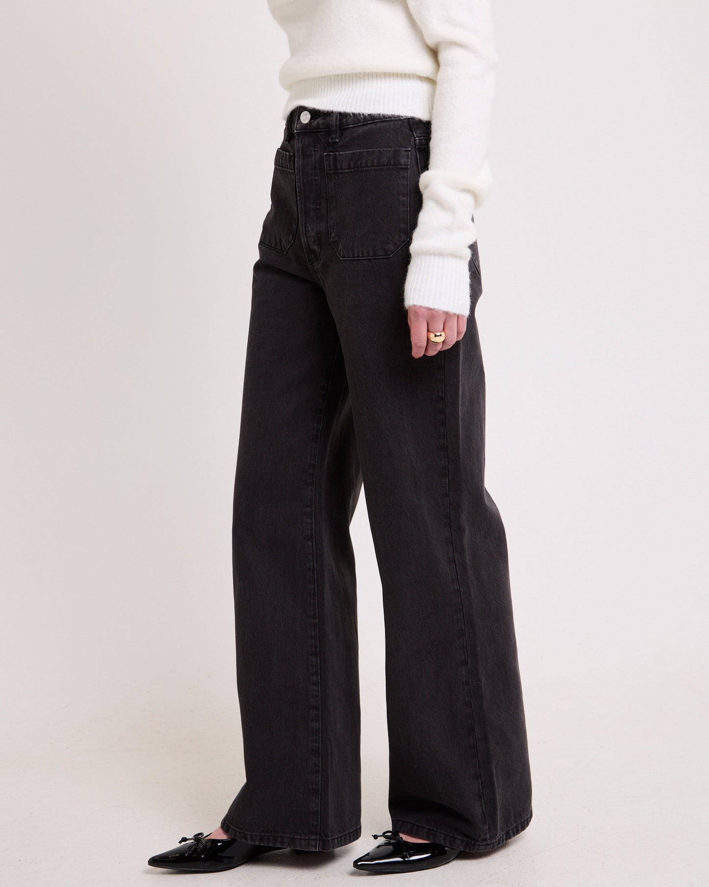 Sailor Long Denim Jeans Black Stone