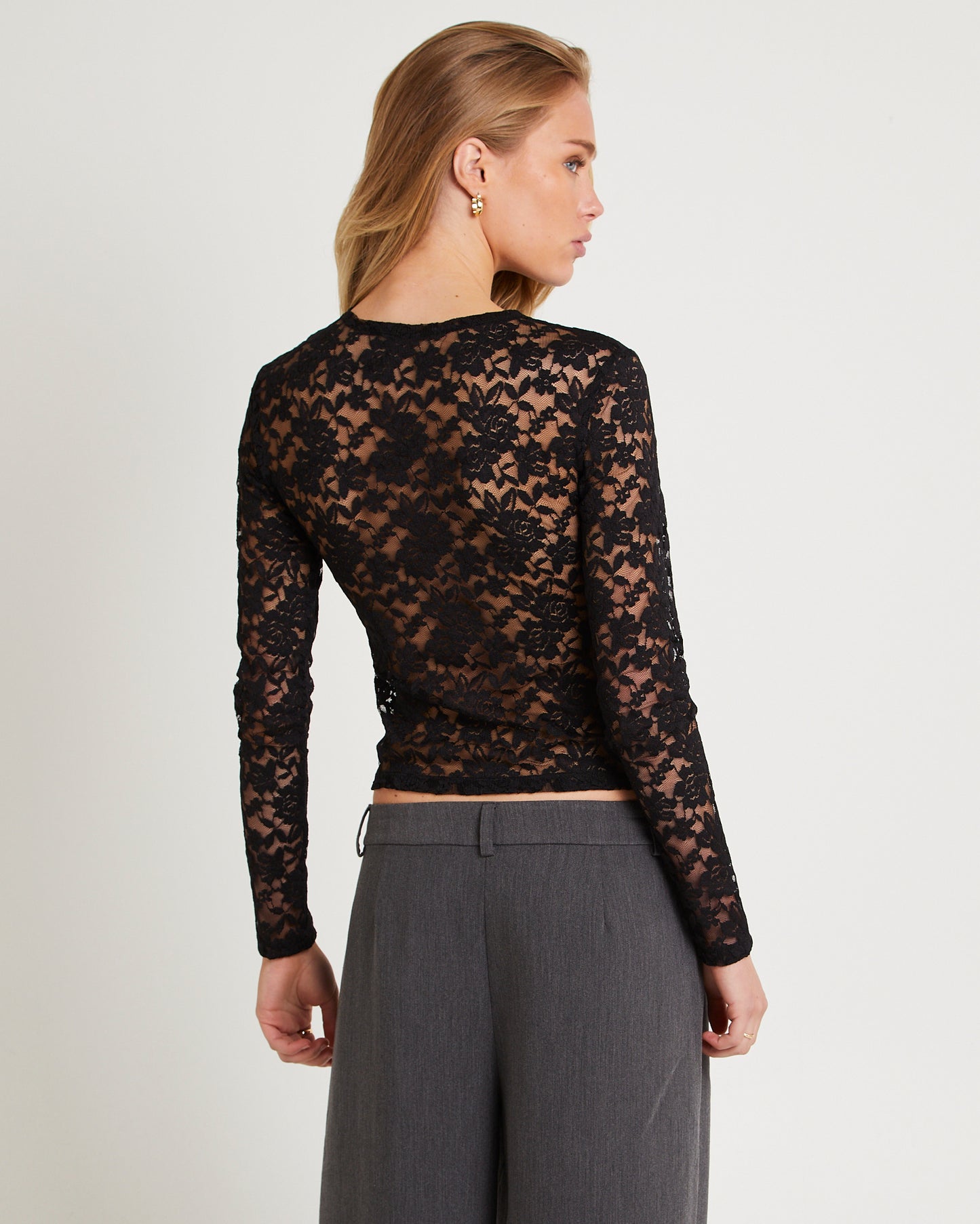 Chelsea Lace Mesh Sheer Top
