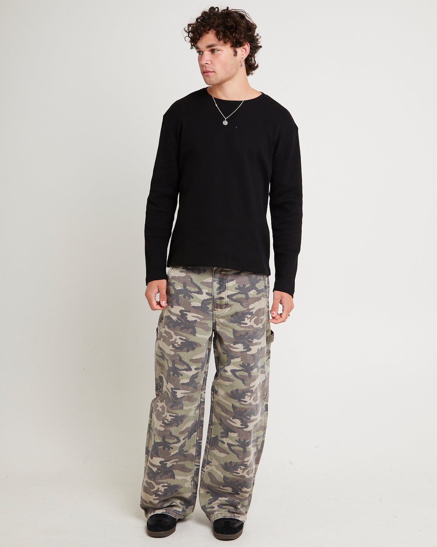 Long Sleeve Waffle Shirt