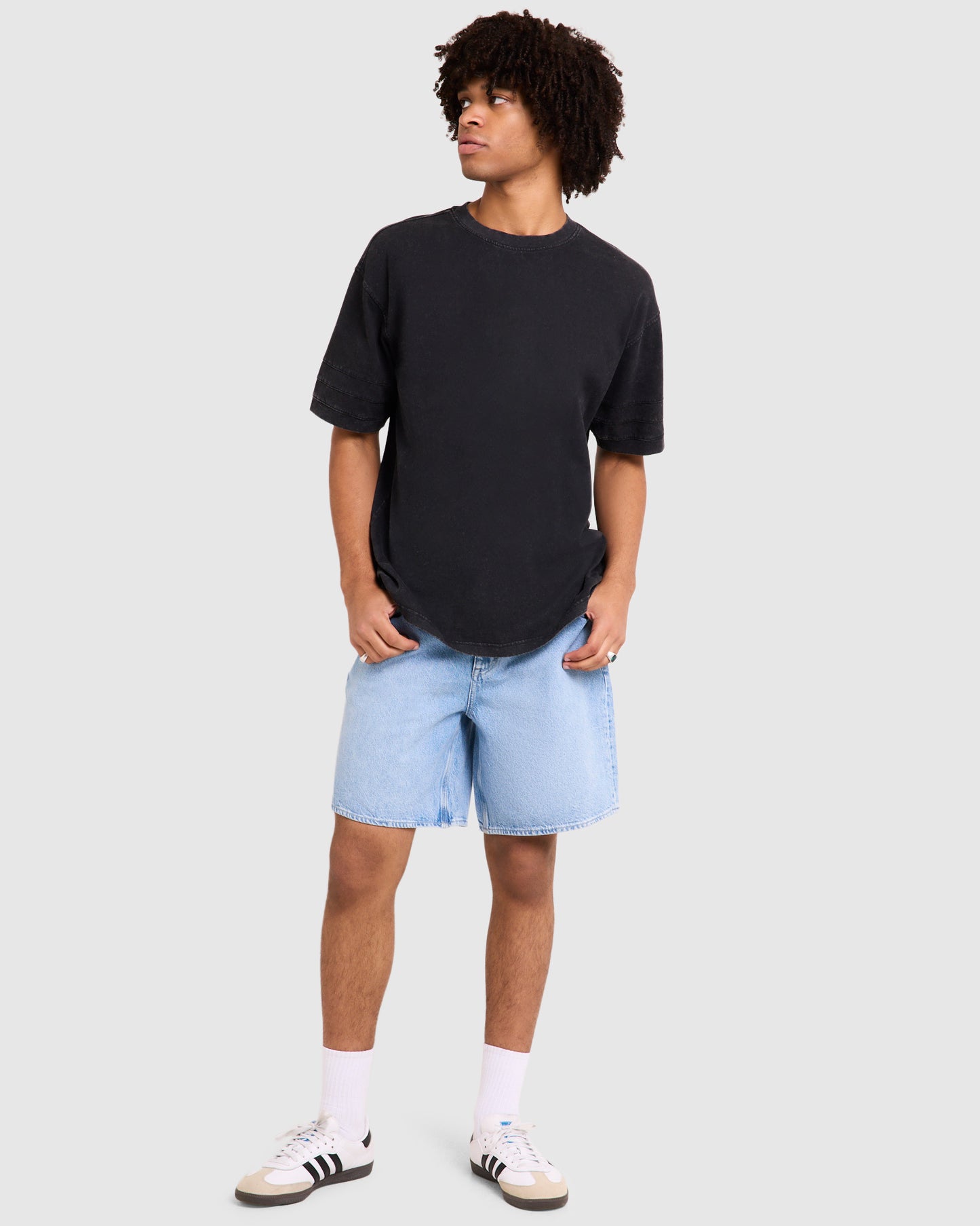 L-Four Baggy Denim Shorts