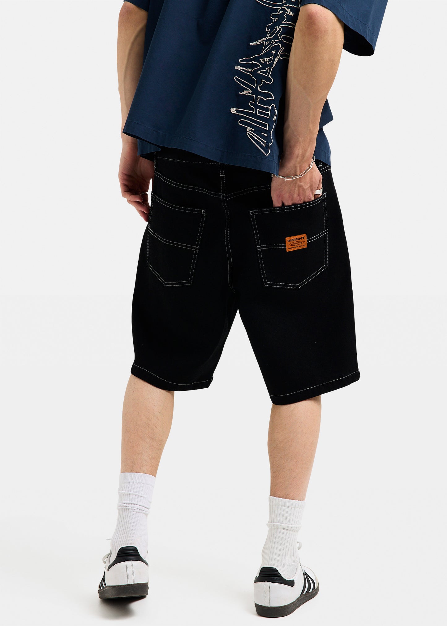 Knocker Contrast Stitch Jort
