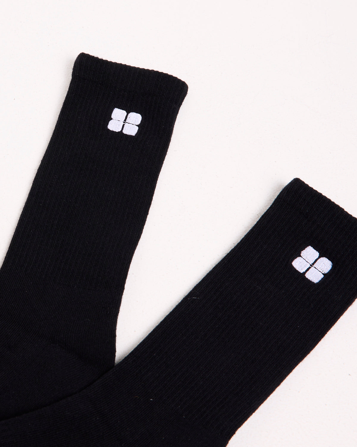 Box Logo Crew Socks 3 Pack BLACK