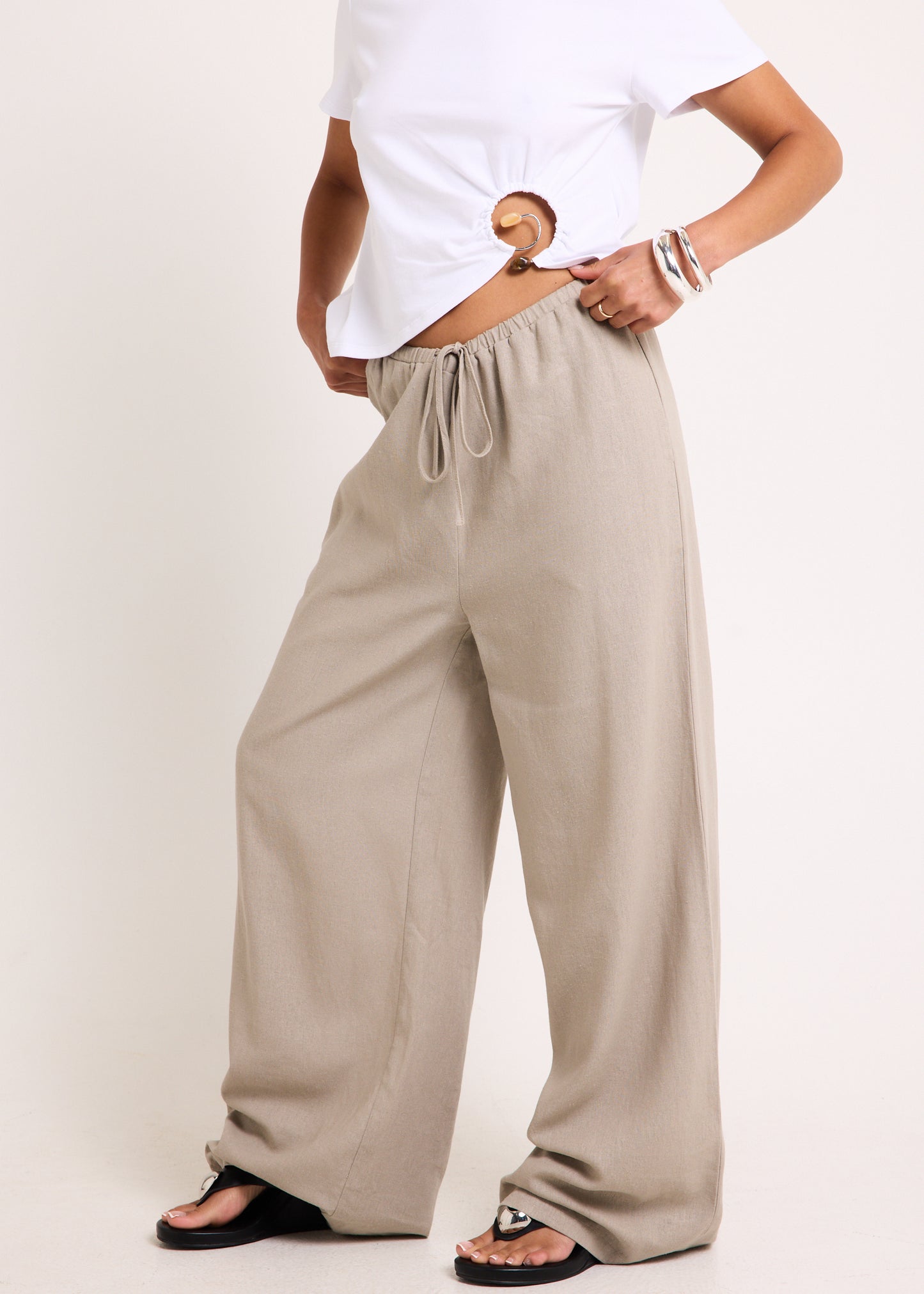 Hideaway Linen Wide Leg Pants