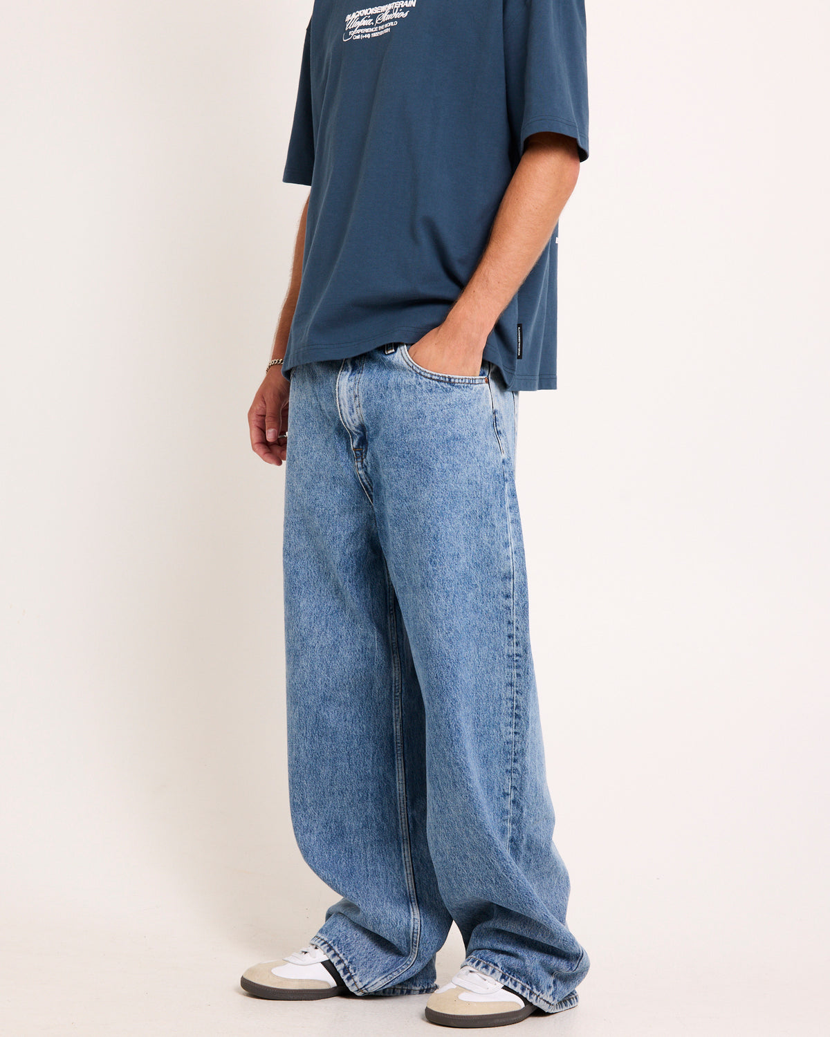Cormac Baggy Denim Jeans STREAM SKY RETRO