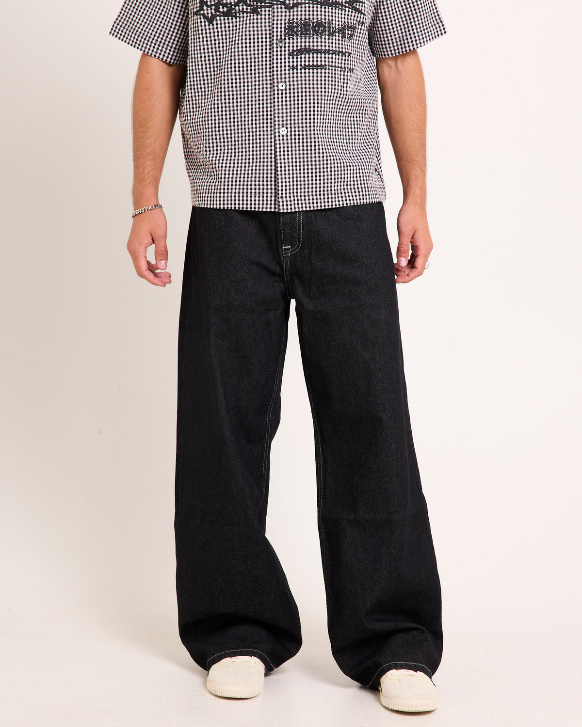Cormac Baggy Denim Jeans BLACK RINSE CONTRAST