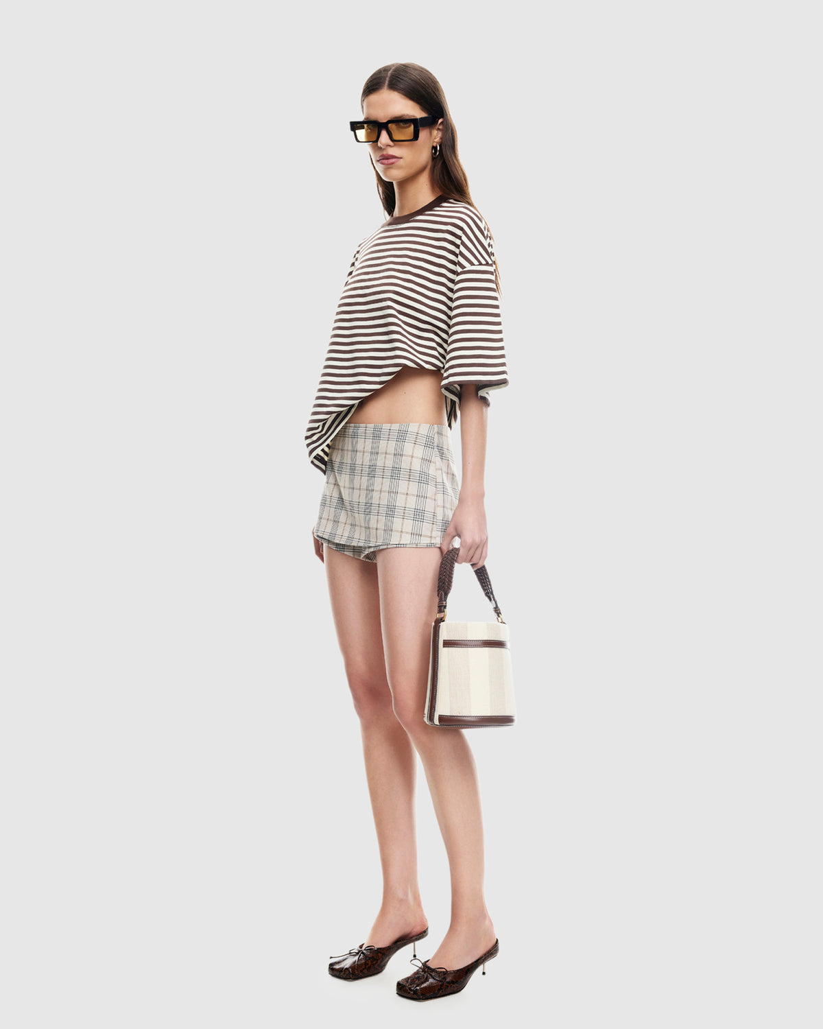 Bloom Short Sleeve T-Shirt DARK CHOCOLATE STRIPE