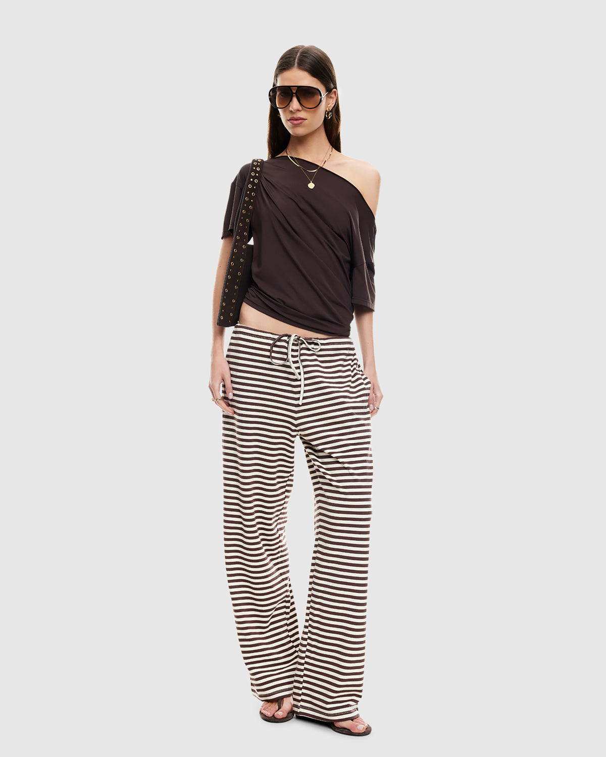 Bloom Pants DARK CHOCOLATE STRIPE