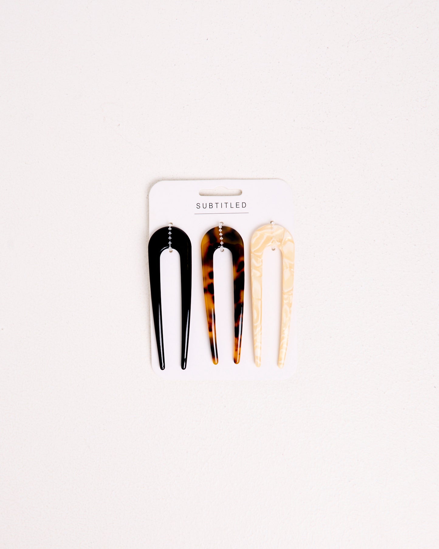 Resin Hair Pin 3 Pack