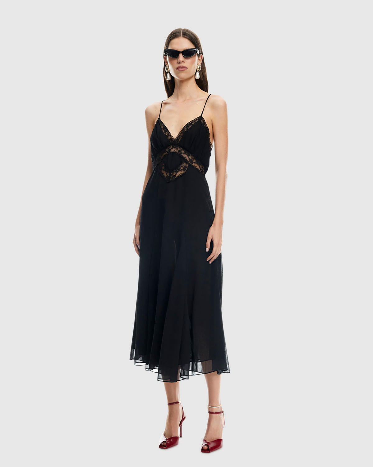 Harmony Midi Dress OBSIDIAN