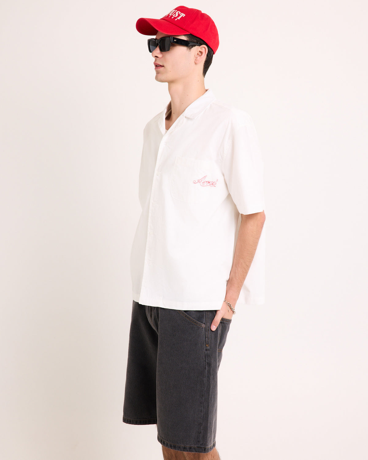 Varsity Cropped Ss Shirt WHITE