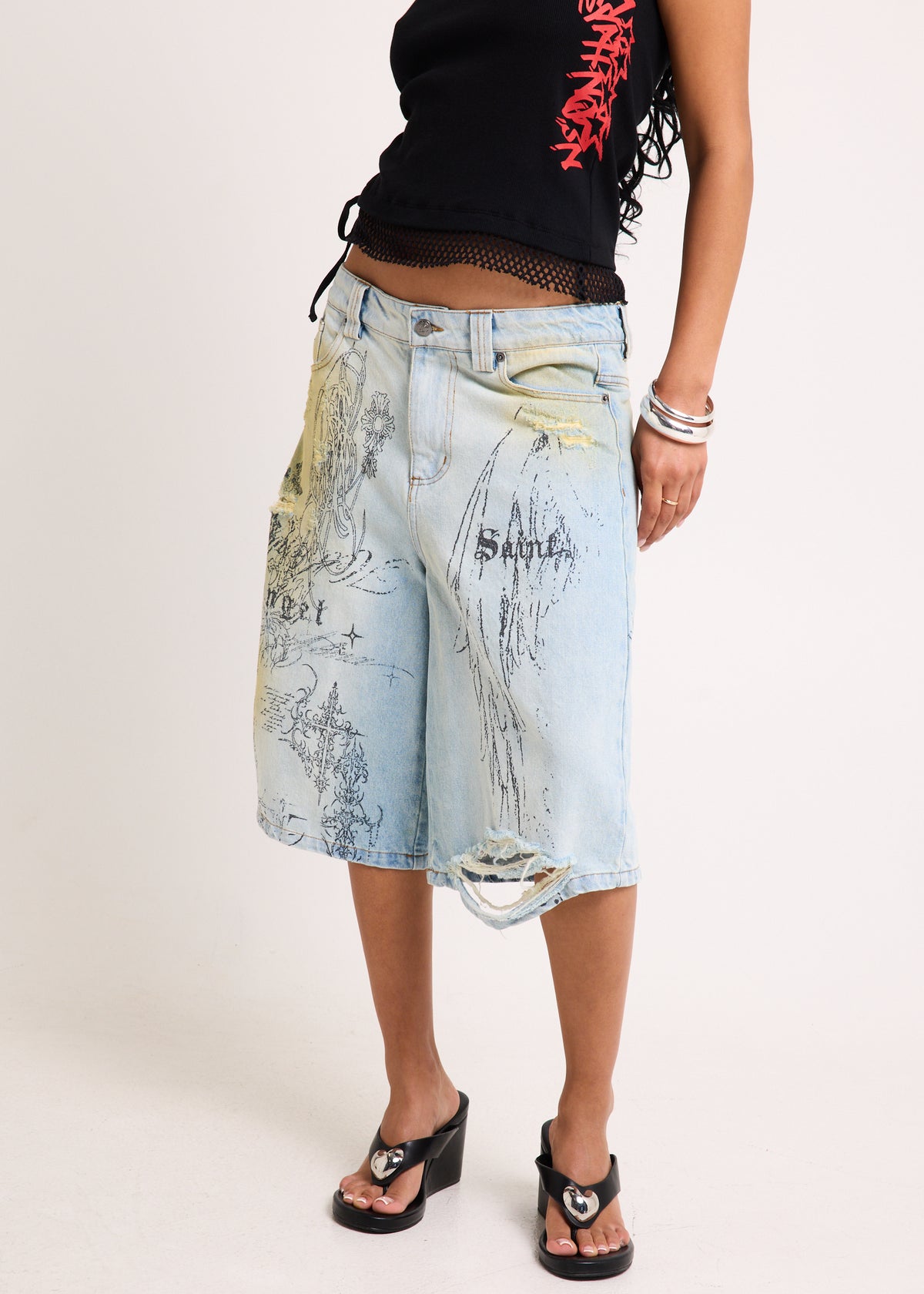 Florence Printed Jorts DIRT TINT