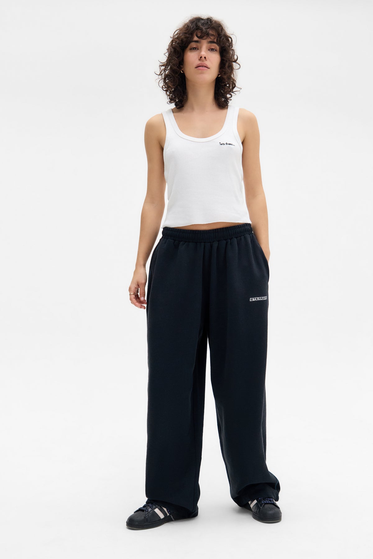 Harri Wide Leg Jogger Pants BLACK-0010