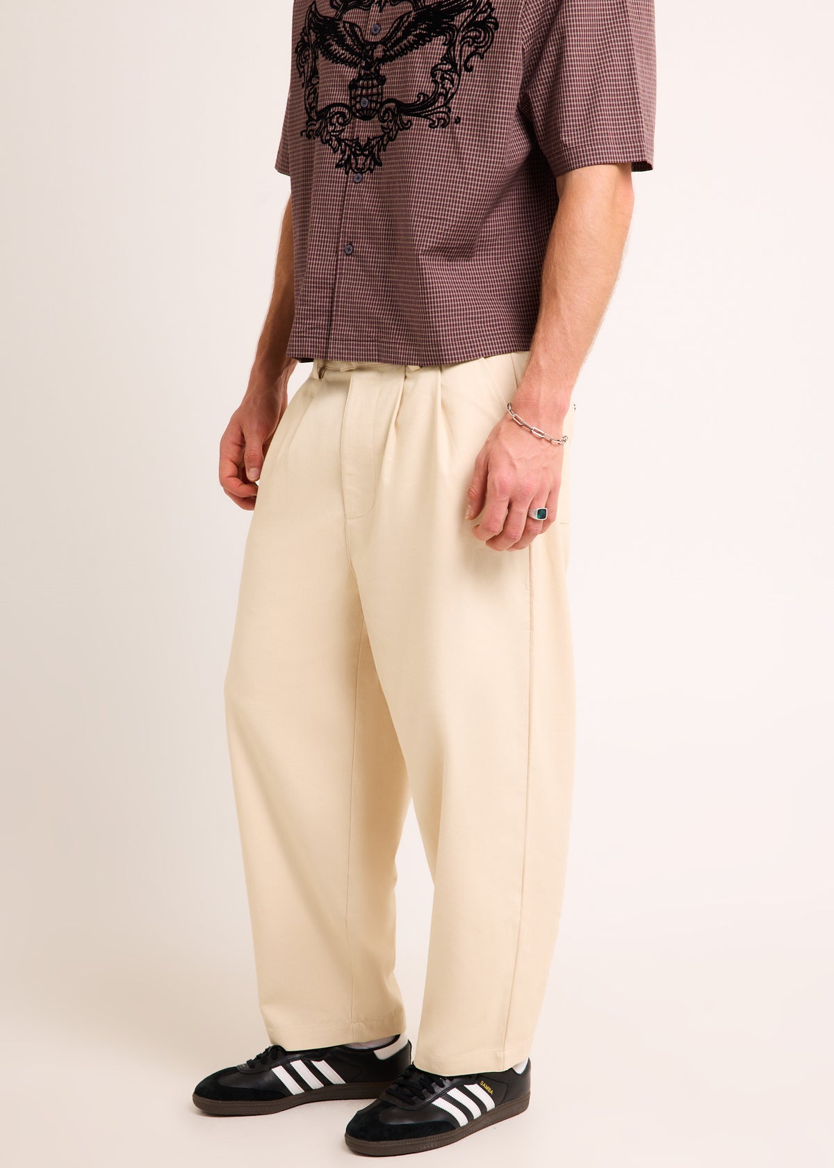 Painter Pleat Pants NATURAL