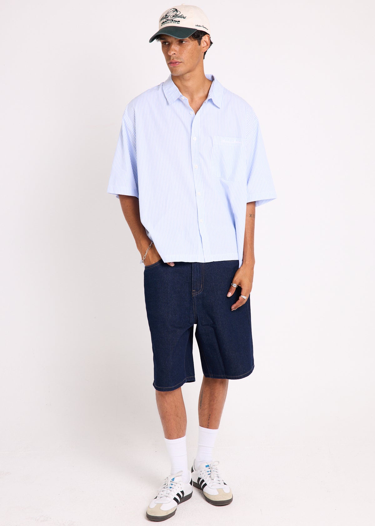 EMB 5-Pocket Denim Shorts ONCE RINSE
