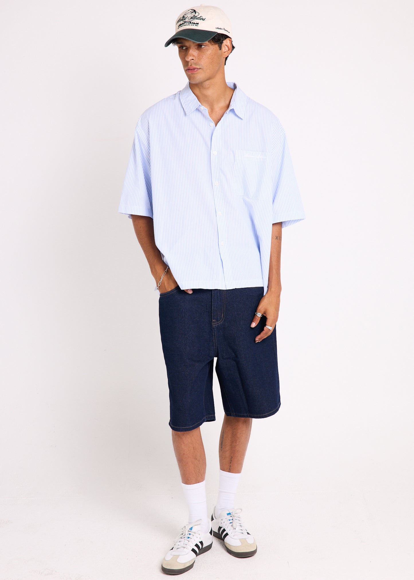 EMB 5-Pocket Denim Shorts