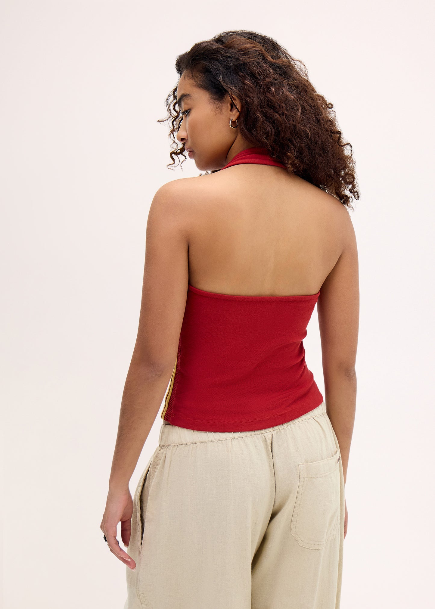 BDG League 92 Graphic Airtex Mesh Halter Jersey Tank Top