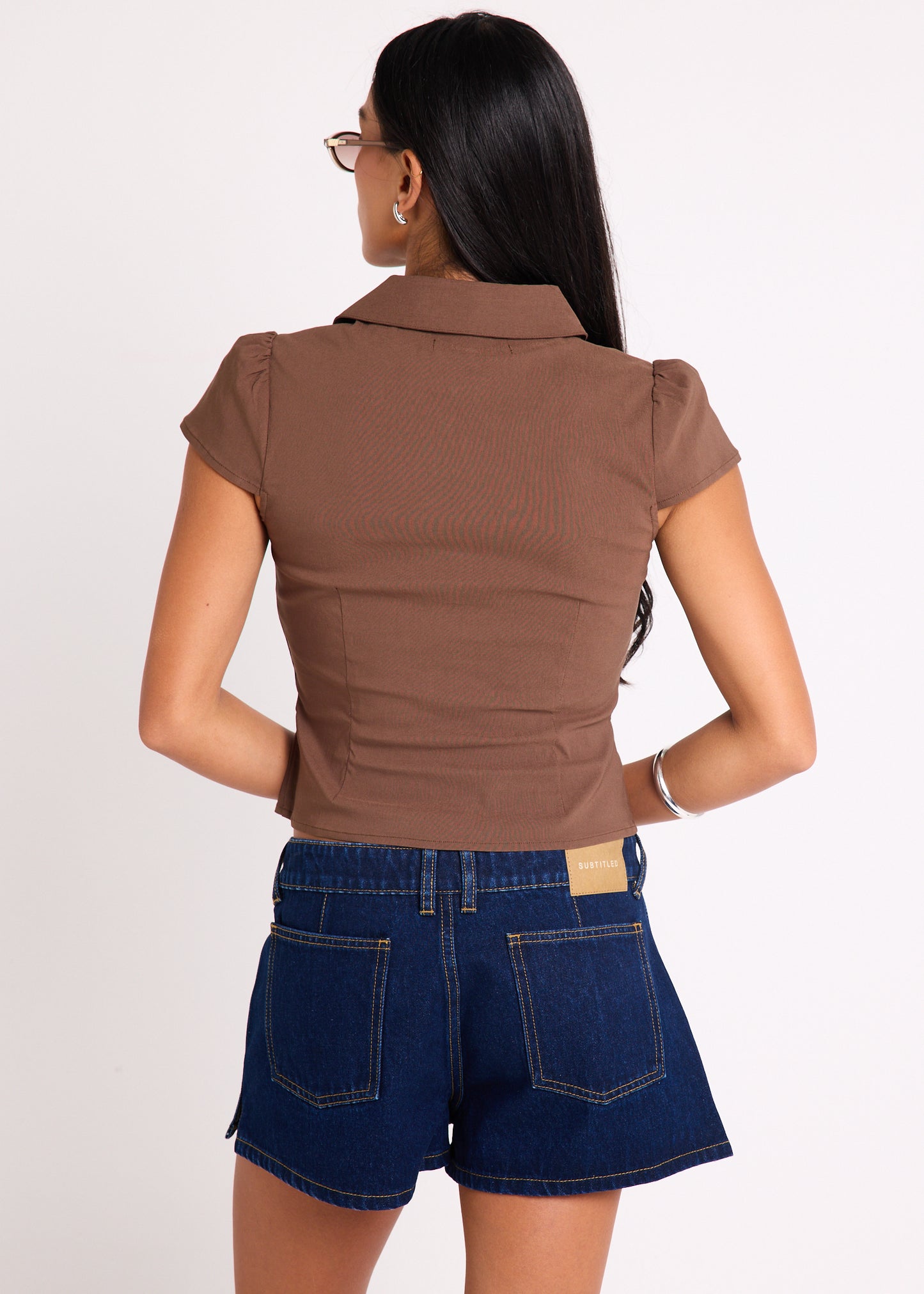 Cassia Short Sleeve Gather Shirt