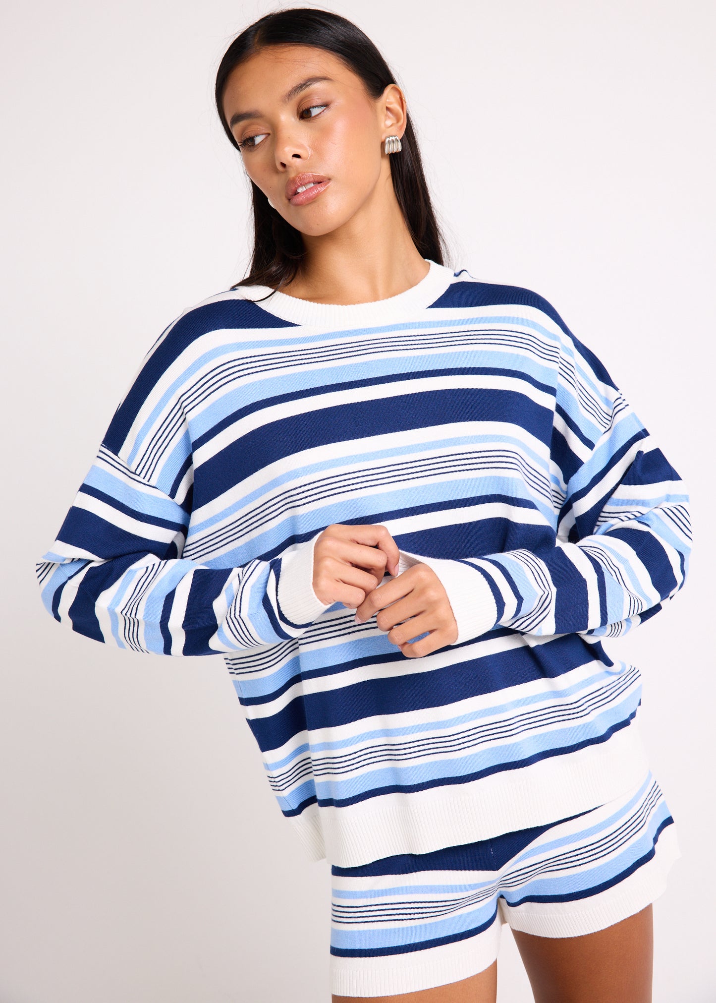 Chiara Stripes Knit Shorts