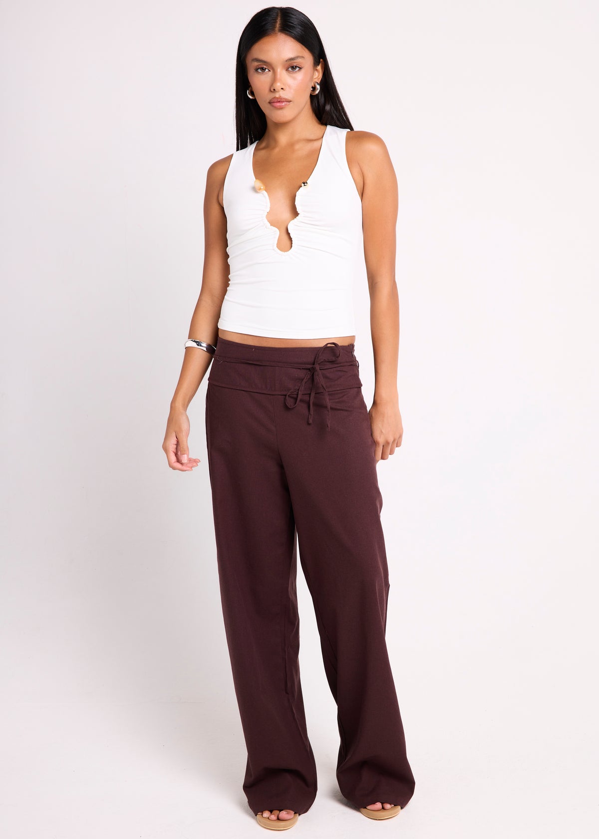 Anna Cut Out Top WHITE