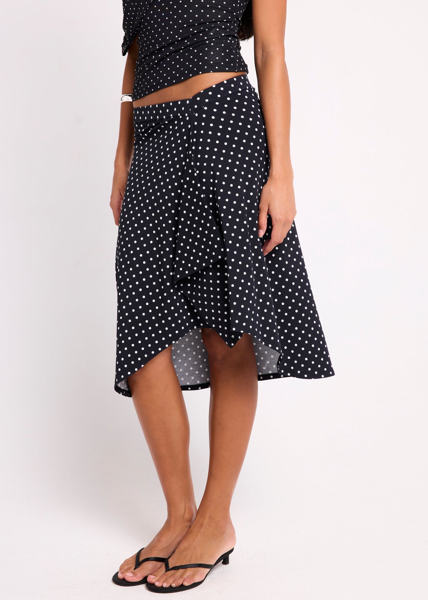 Mila Asymmetric Midi Skirt
