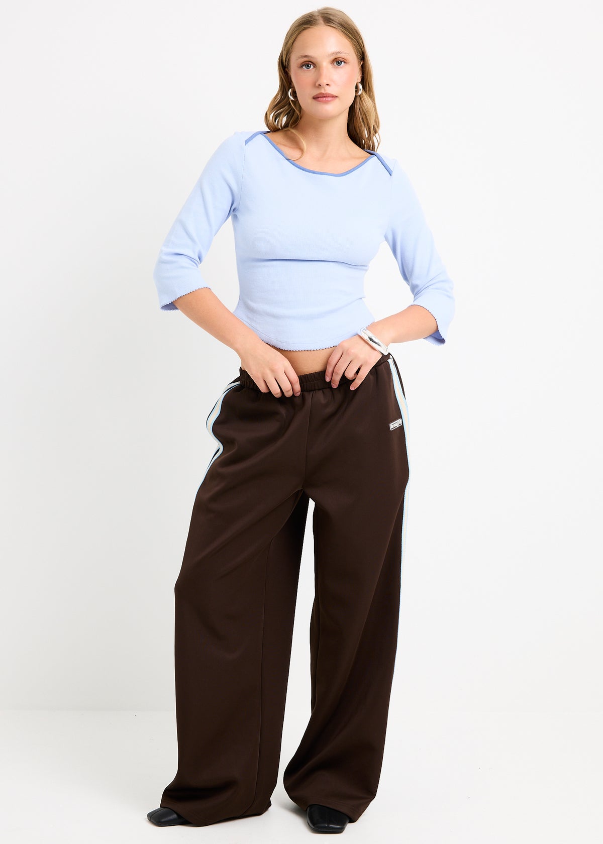 Remy Bind 3/4 Sleeve Top BLUE
