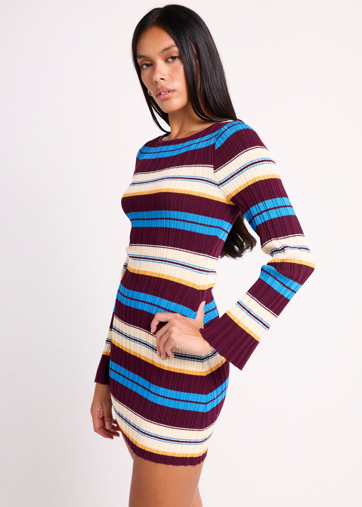 Tahlia Long Sleeve Knit Dress STRIPE