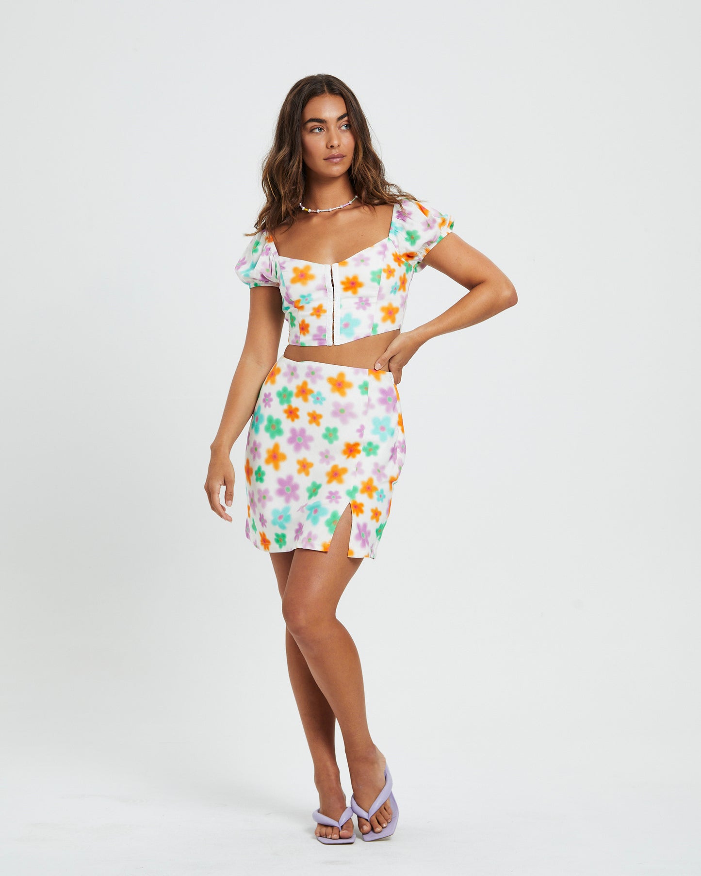 Demi Printed Mini Skirt Floral