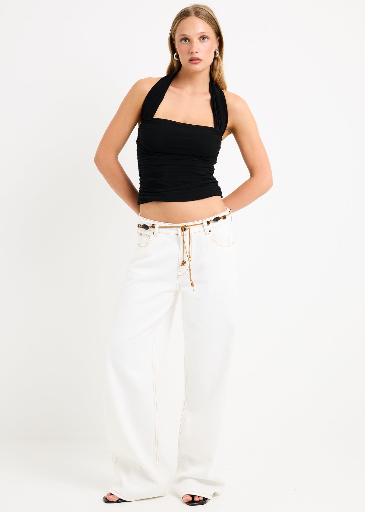 Amelia Halter Top BLACK