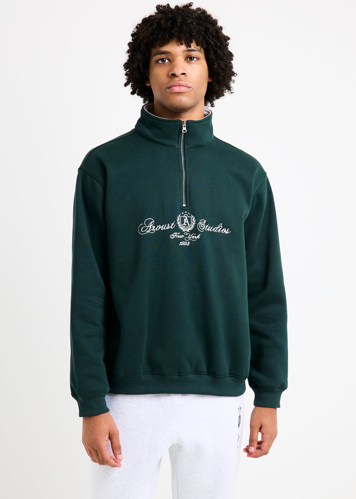 Studious Quarter Zip GREEN