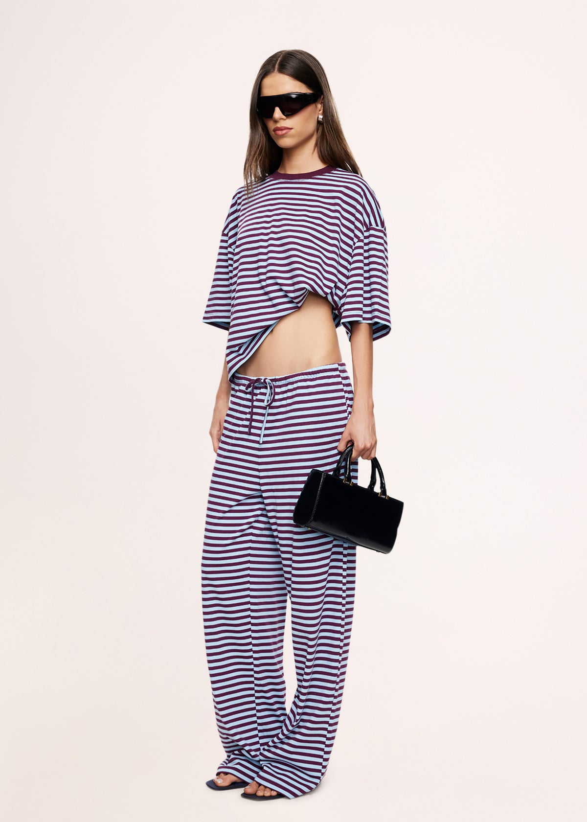 Bloom Short Sleeve T-Shirt EGGPLANT SEA STRIPE
