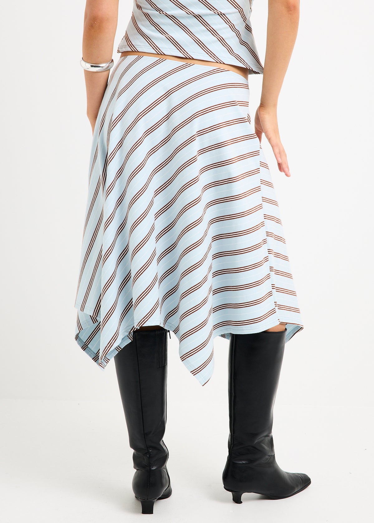 Suzy Midi Skirt BLUE STRIPE