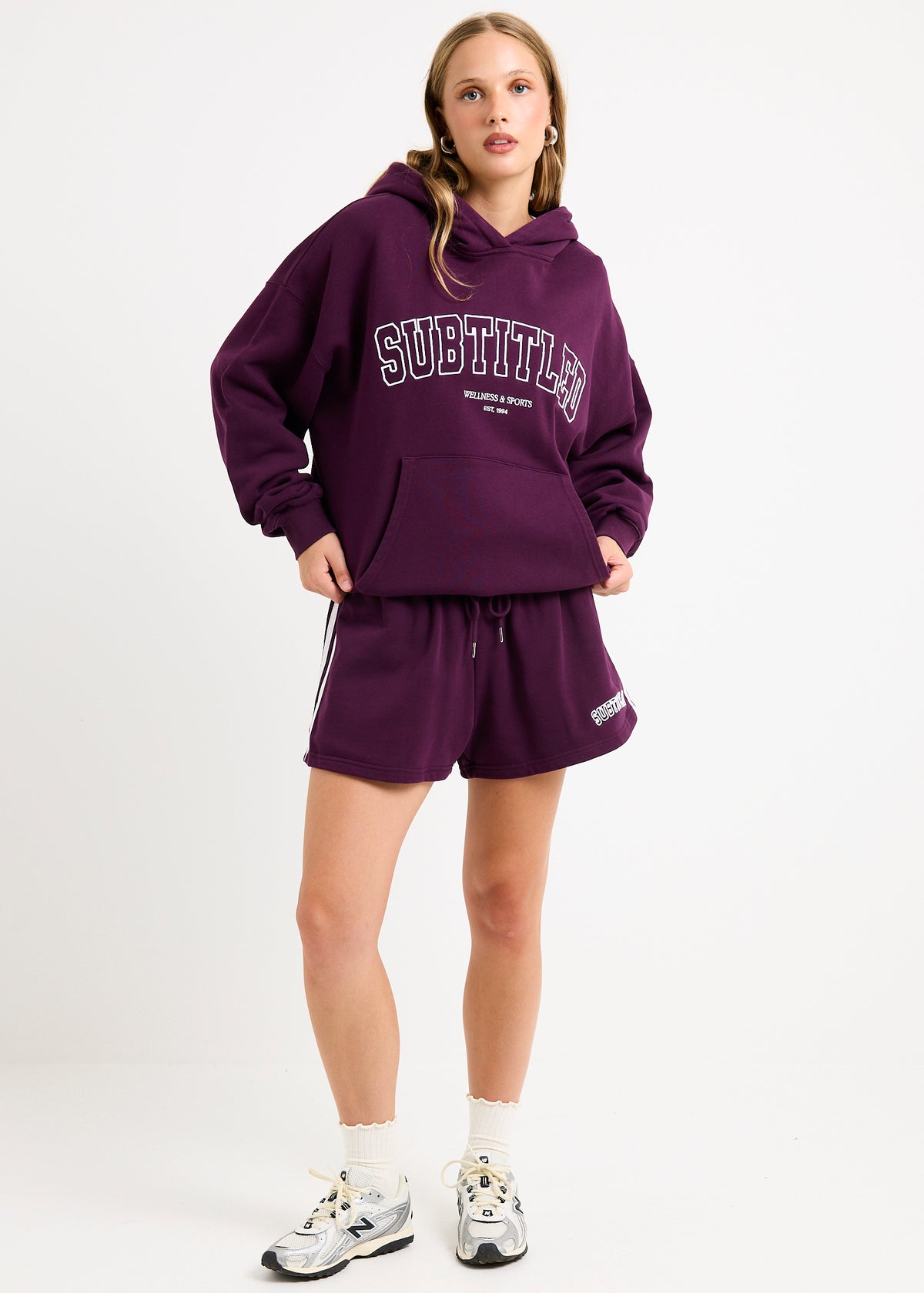 NYC Oversized Hoodie EGGPLANT