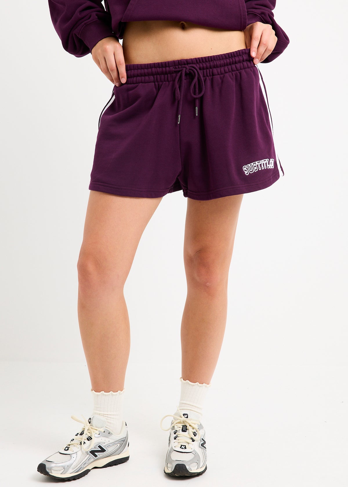 NYC Fleece Shorts EGGPLANT