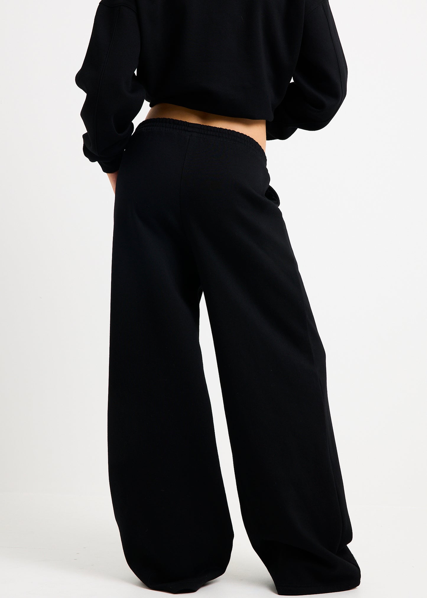 Athletic Wide Leg Fleece Pants