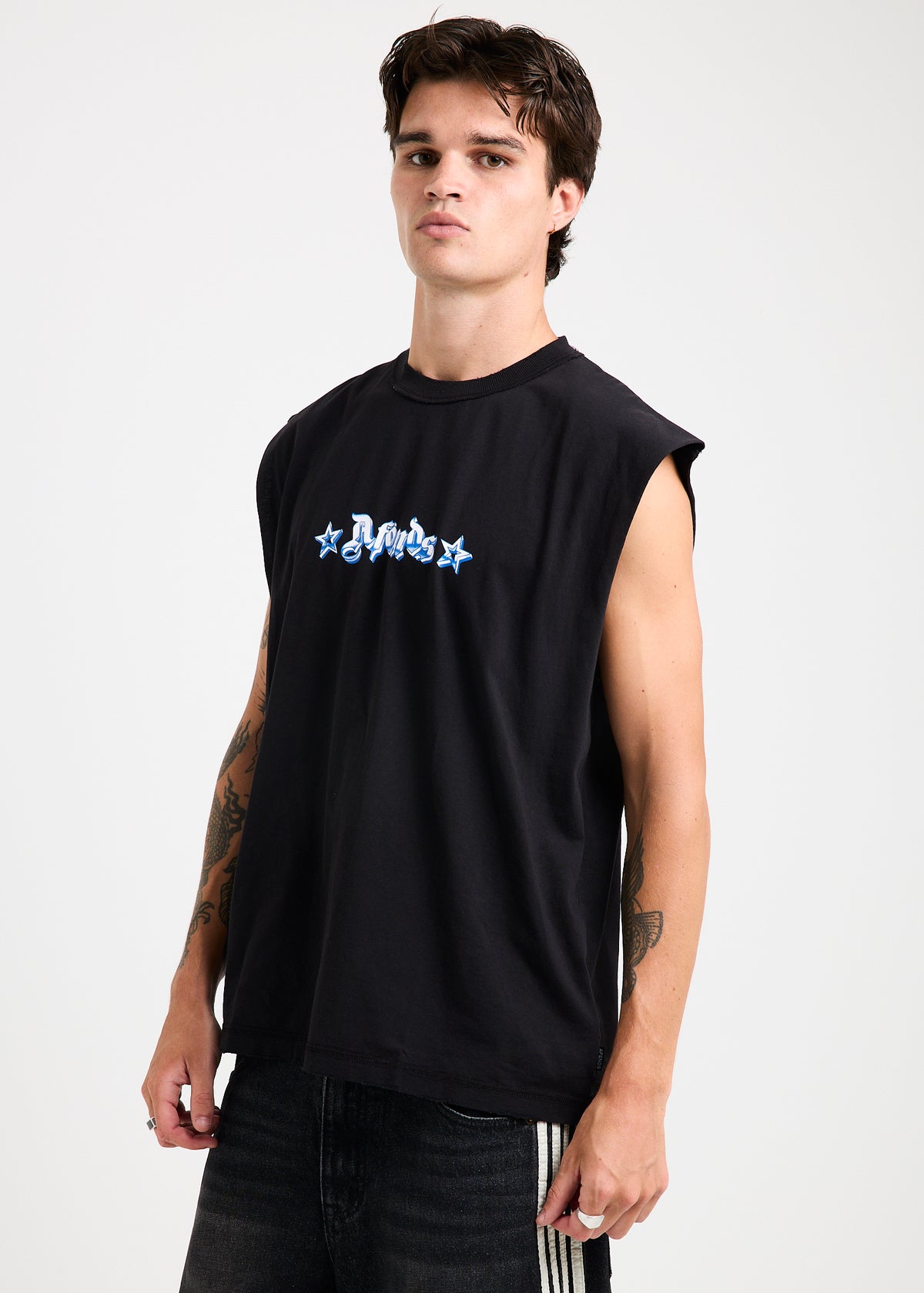Created Sleeveless T-Shirt STONE BLACK