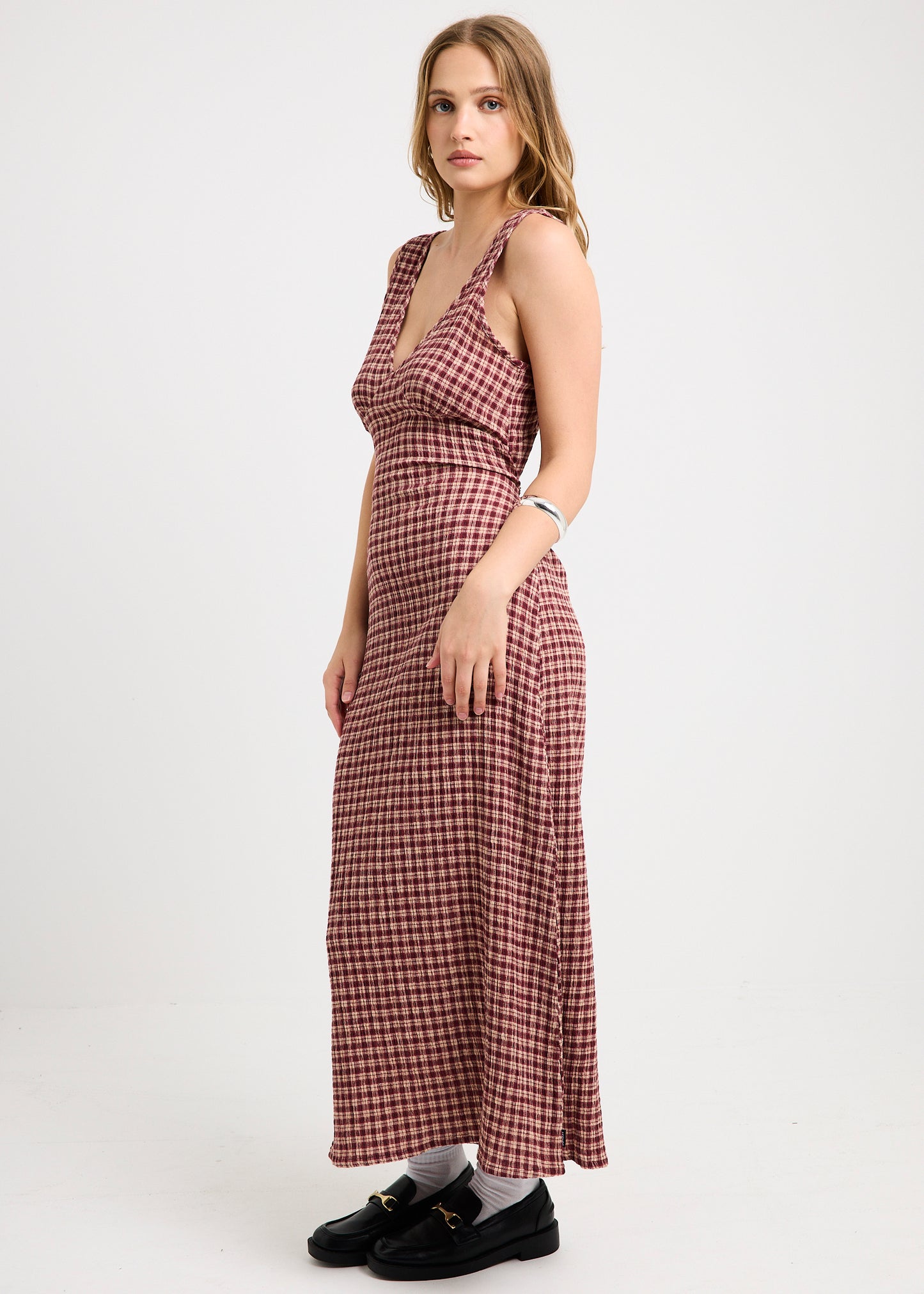 Capricorn Seersucker Midi Dress