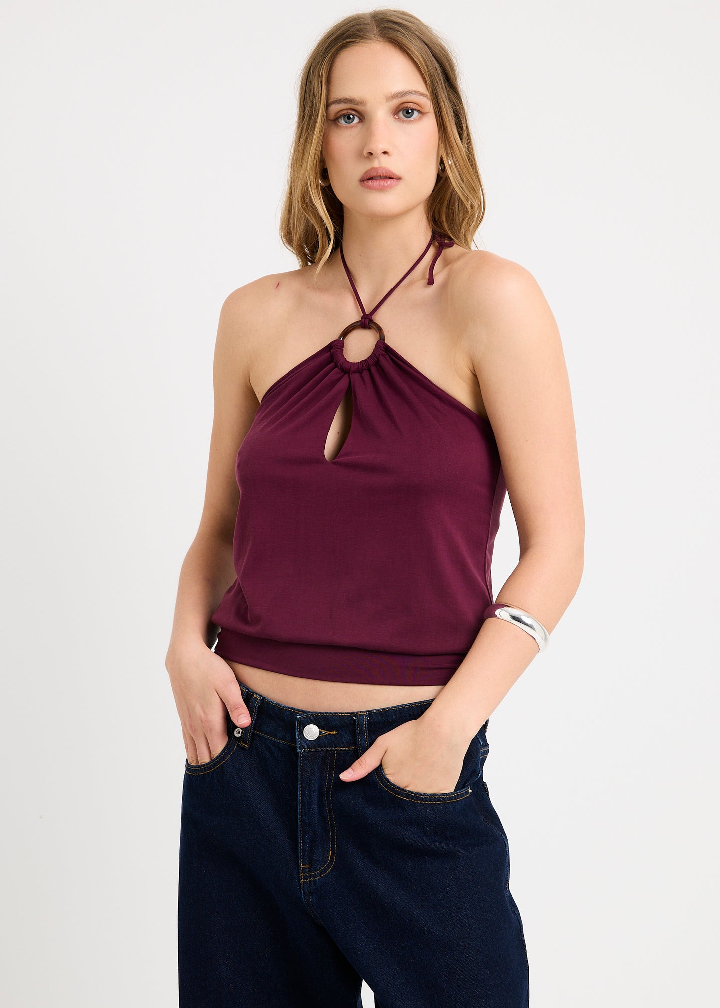 Gabriette Halter Ring Top