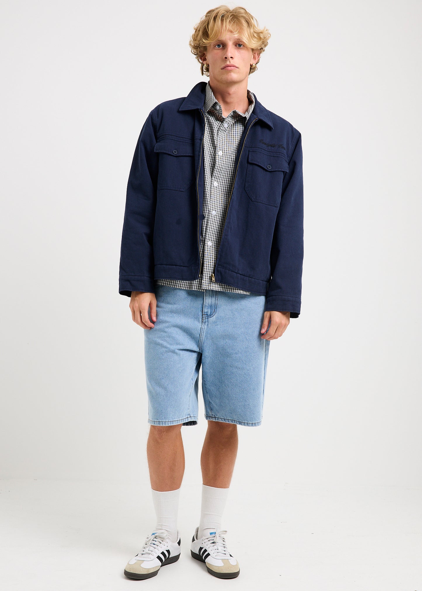 EMB 5-Pocket Denim Shorts