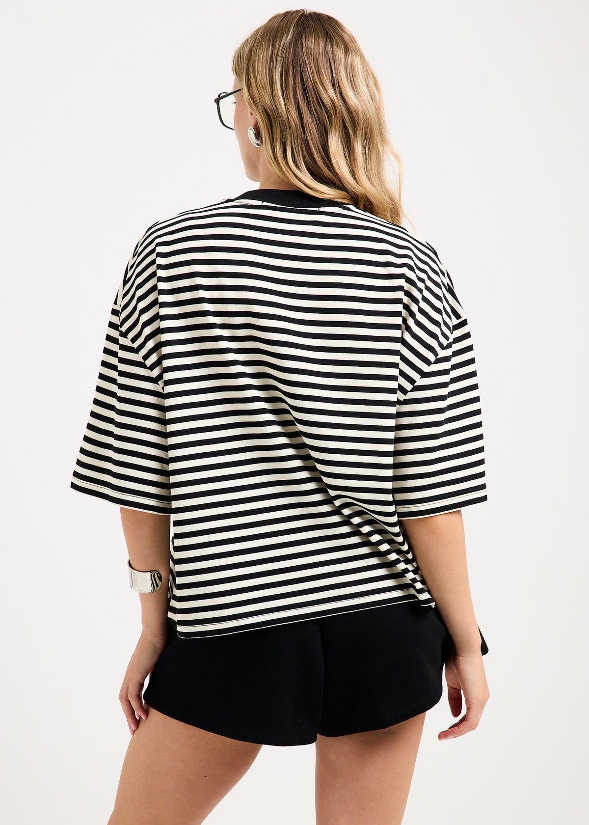 Bloom Short Sleeve T-Shirt ONYX STRIPE