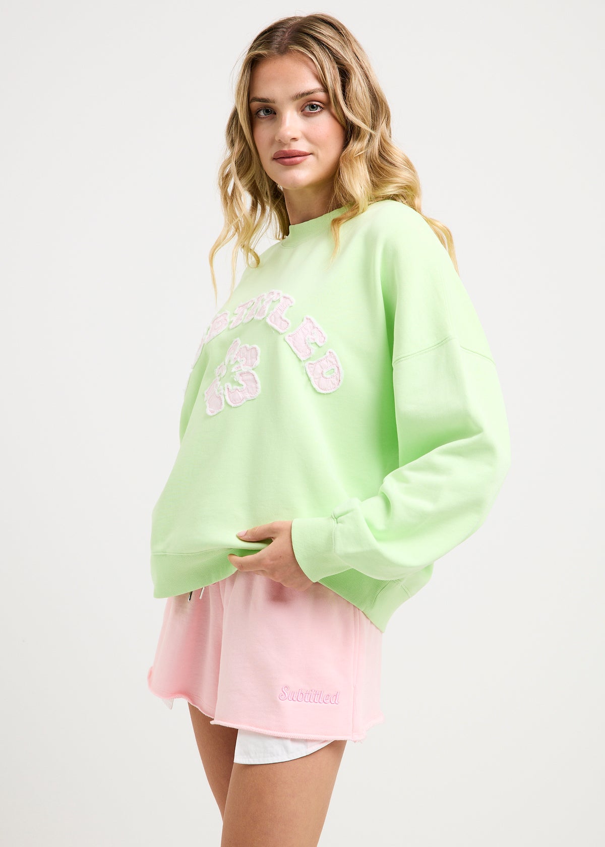 Aloha Boyfriend Crew Neck Jumper GREEN