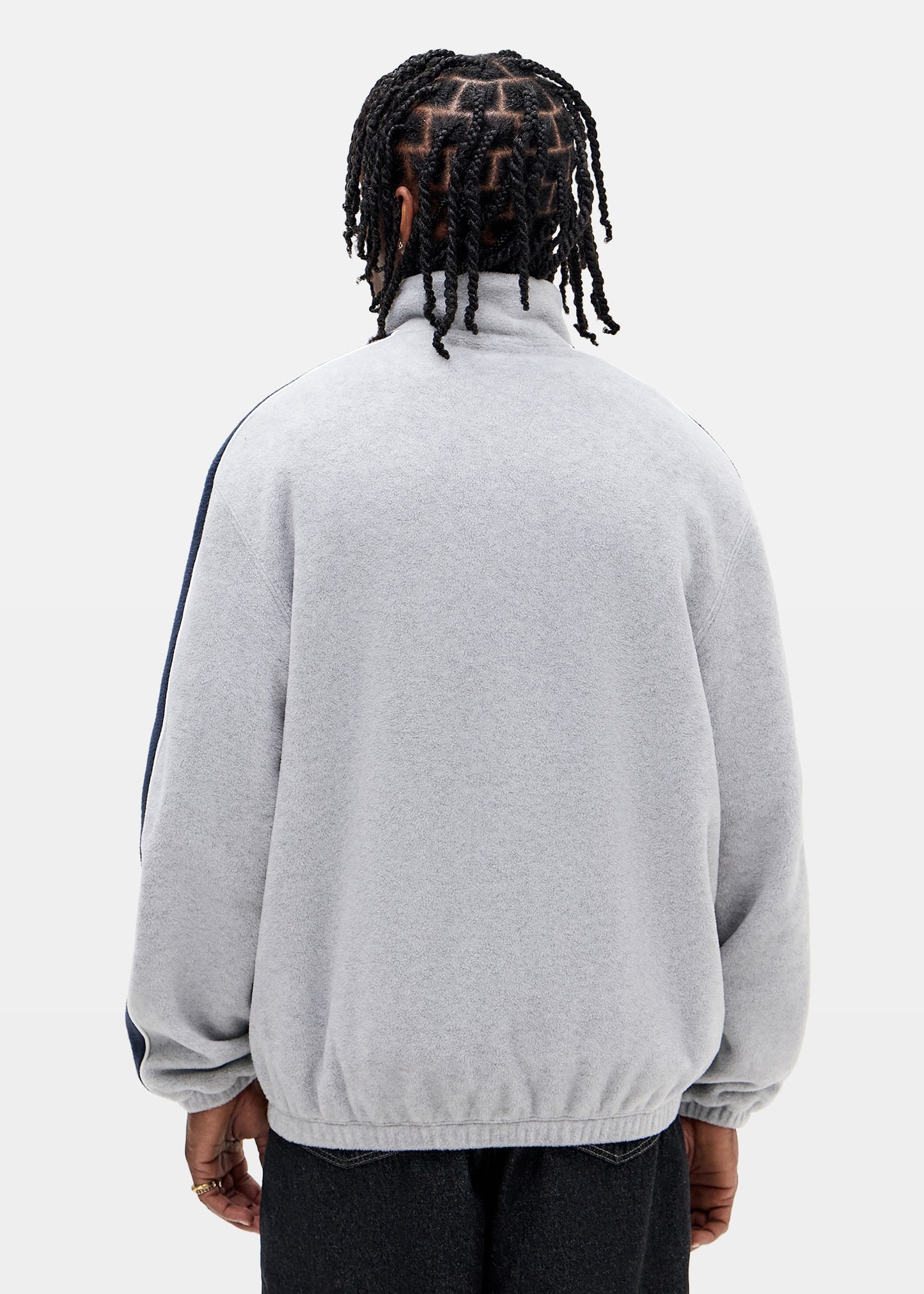 Panel Emboidered Fleece Jumper